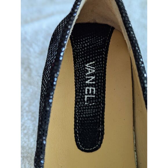 Vaneli Black Metallic Geo Aztec Slip On Driving Loafer Shoe  Sz 10M - Picture 2 of 12